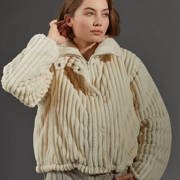 BDG Isla Funnel-Neck Corduroy Jacket - Chocolate Brown - XS - Picture 8 of 8